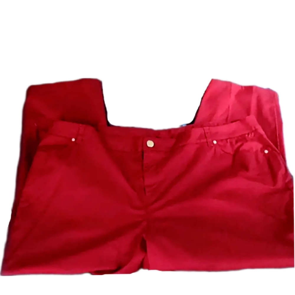 SALE!  Plus Size Red Pants NWOT - Picture 9 of 12